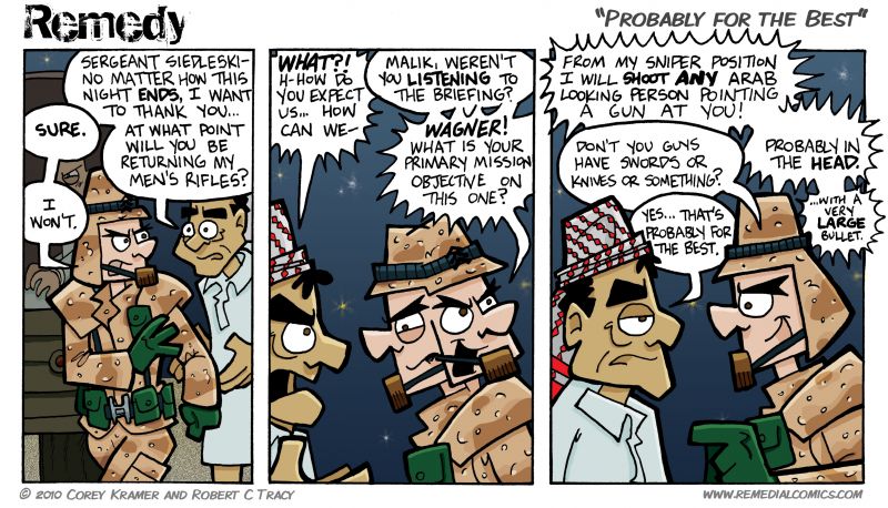 Remedy :: Until today no one had accurately portrayed the mythical two headed Sea Sergeant but I always knew from my nightmares in Basic Training that he was real. Able to yell at your from two mouths you could never follow both orders at the same time and were therefore always wrong. Sit Down! Stand Up! 