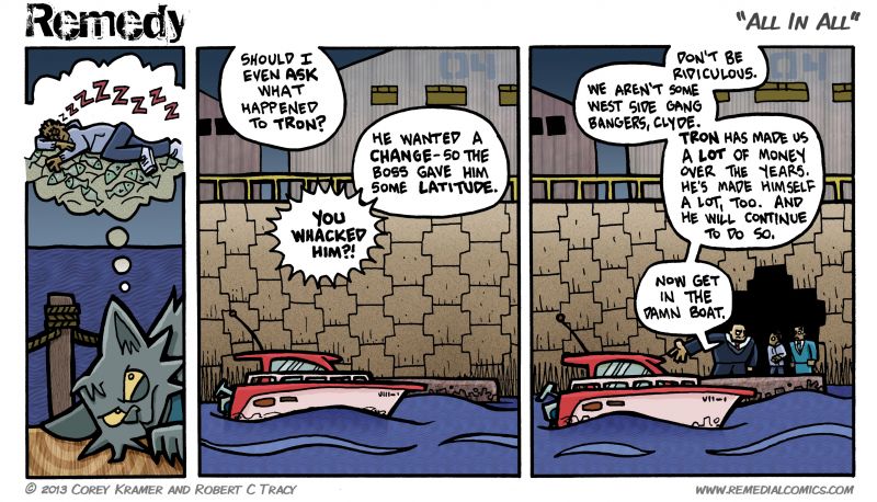 Remedy :: Corey here... I've seen the ocean like, three times. Hopefully I got the retaining wall correct. They all have fancy openings where the secret tunnels are, right?
