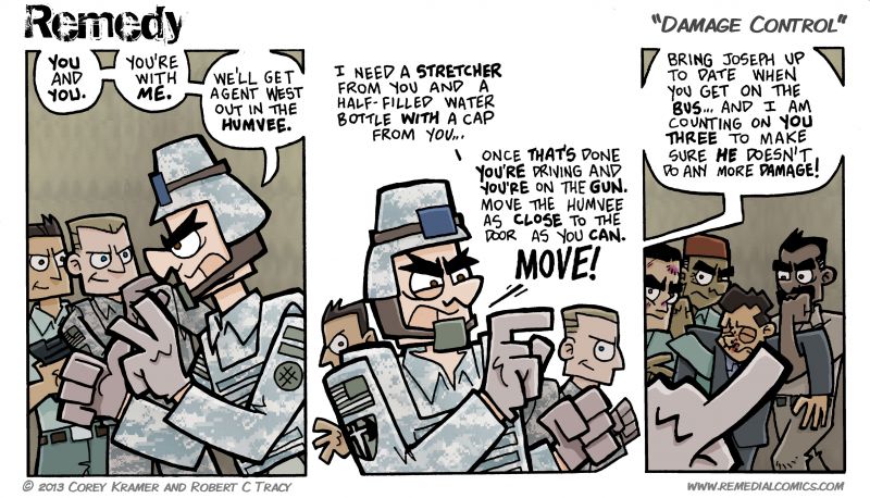 Remedy :: Corey here... ooooo you just know Najeh is playing possum... lousy West stabbing jerk.