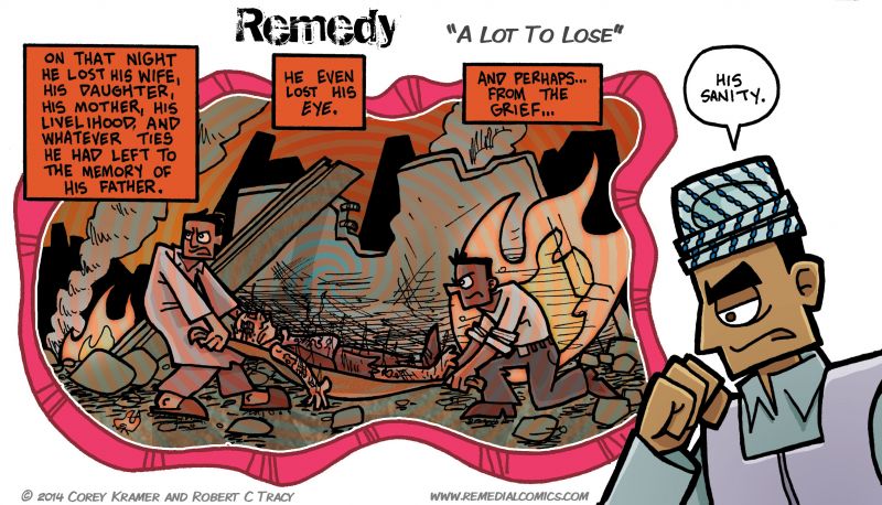 Remedy :: Corey here... should I feel bad for our crispified Najeh, or not? I mean, he is a West stabber, after all. Maybe I should feel bad for Khoury?