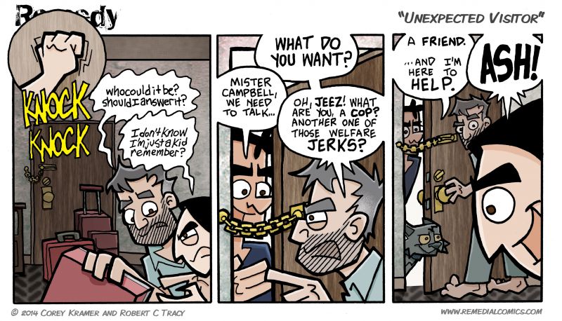 Remedy :: Corey here... look! It's Shlee and her Dad! I wonder what they thought when Ash was gone and a huge sack of mob money was left in his place when they woke up this morning.